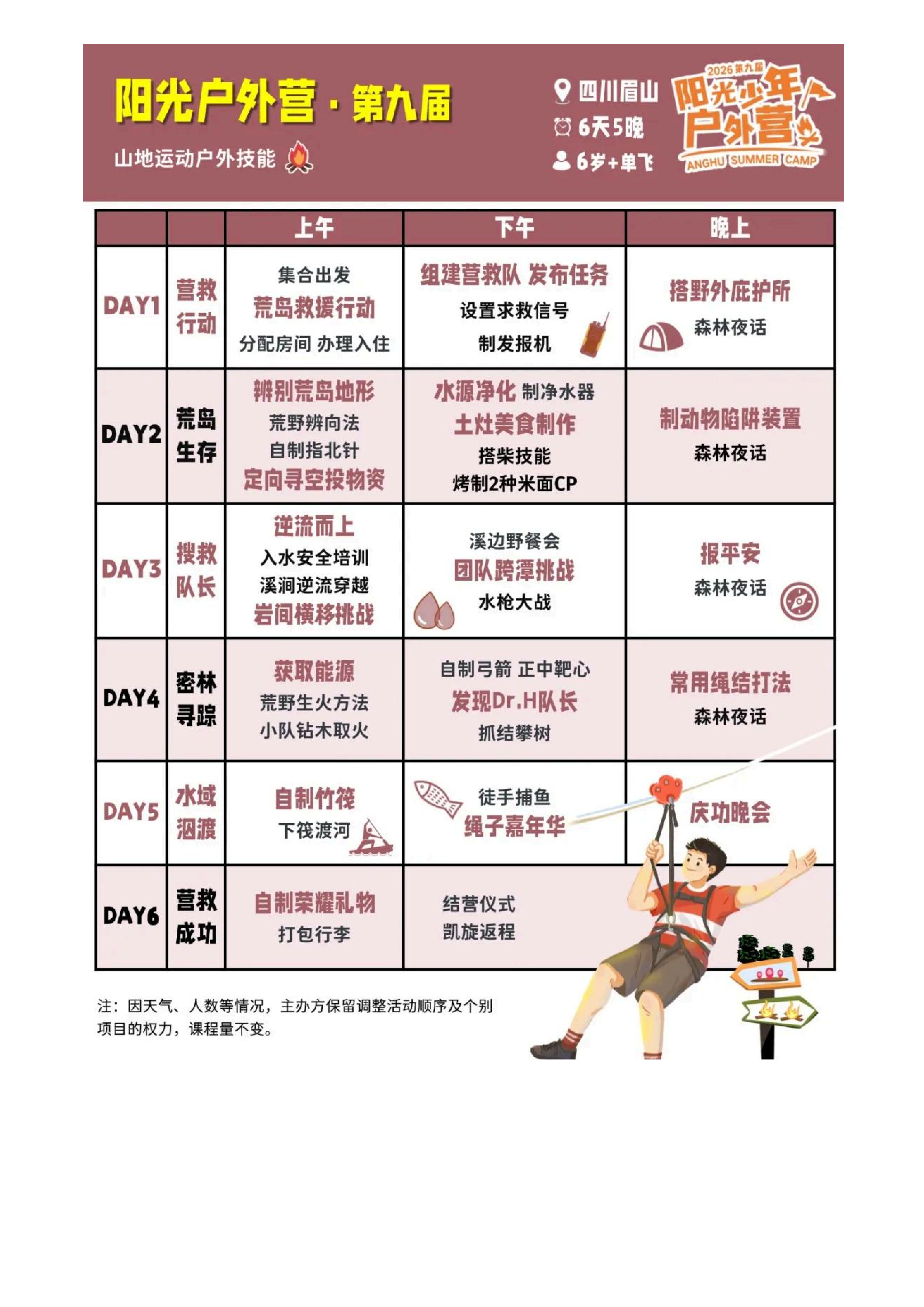 「第九季·阳光少年」2026户外夏令营!荒野求生+全能溯溪!_07 「第九季·阳光少年」2026户外夏令营!荒野求生+全能溯溪!_07